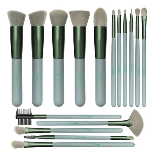 Set De Brochas De Maquillaje - 16 Pzs Bestope Pro Premium Si