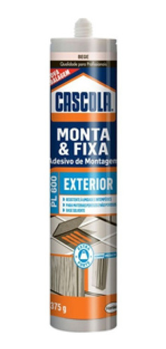 Cascola Monta & Fixa Pl600 Extra Forte 375g Cx C/ 2 Unidades