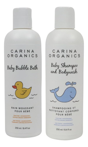 Carina Organics - Champu De Bano De Burbujas Y Champu Para B