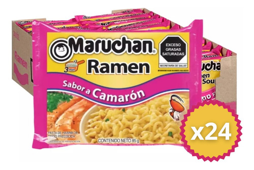 Maruchan Ramen Sabor A Camarón - Pack X24