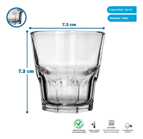 Vaso Para Bar Para Tragos Siena 160ml 24 Piezas