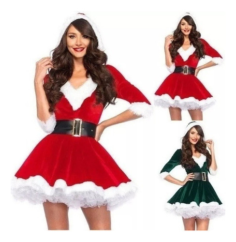 Miss Santa Claus Outfits Mujer Vestidos De Navidad