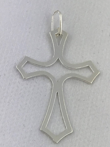 Imagem 2 de 4 de Pingente Cruz Crucifixo 4 Cm Prata 925 C/ Caixa Veludo