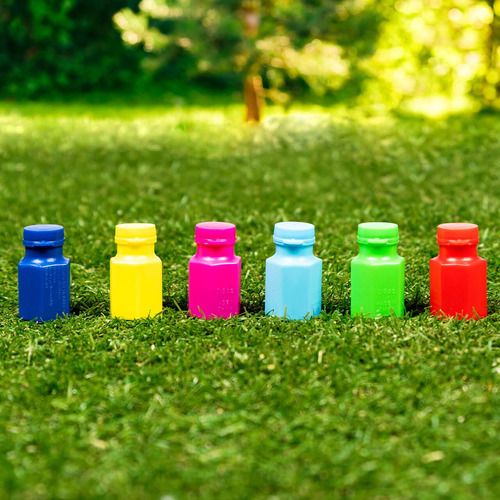 Paquete 24 Mini Botellas Burbujas Varita Repuesto Niños. Color