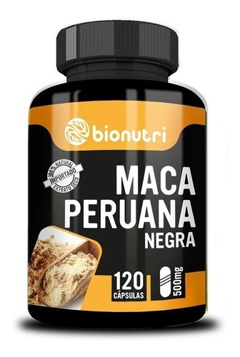 Maca negra peruana 120 cápsulas 500 mg Bionutri
