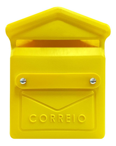 Caixa Correio Para Cartas / Correspondências Plástico Pvc Cor Amarelo