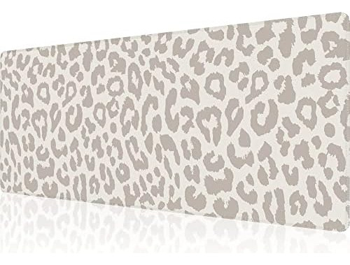 Mouse Pad Ptplmm PTPLMM-Large Gaming Mouse Pad-01 estampado de leopardo gris.