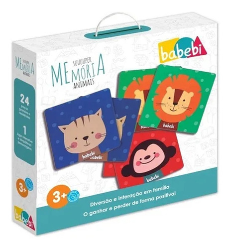 Brinquedo Infantil Super Memoria Animais Da Floresta Babebi