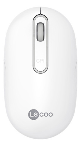 Mouse Sem Fio Lecoo Recarregável Usb Tipo-c Branco Ws207