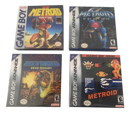 4 Cajas Custom Metroid Gameboy Advance (solo Son Cajas)