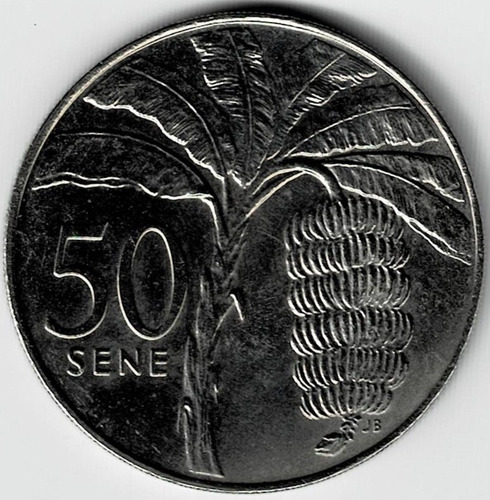 Moneda  De  Samoa  50  Sene  2002  Sin  Circular  Excelente