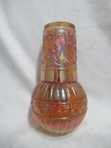 Bello Botellón De Agua Con Vaso Set De Noche Carnival Glass