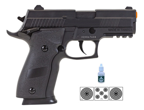 Pistola Pressão Airgun P226 X-5 Metal Co2 Gbb Esfera 4.5mm