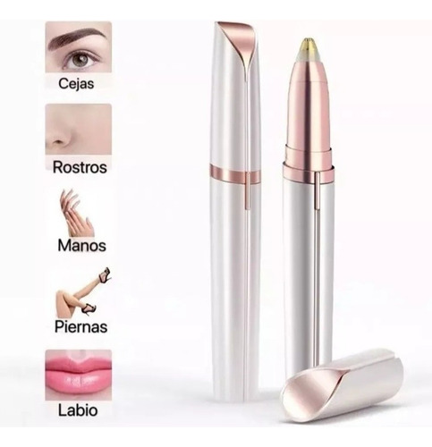 Lápiz Depilador De Cejas Facial Recargable Usb Plateado