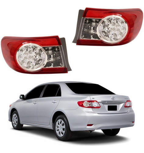 Par Lanterna Toyota Corolla 2012 2013 2014 Led Canto