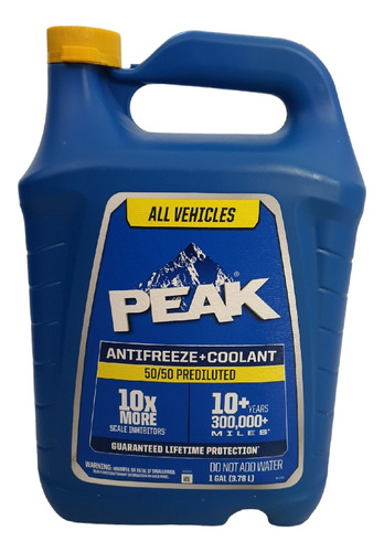 Anticongelante Peak Prediluido 50/50 Galón De 3.78 L