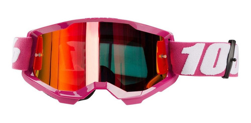 Antiparras 100% Strata 2 Fletcher Rosa Mirror Red Lens Color De La Lente Rojo