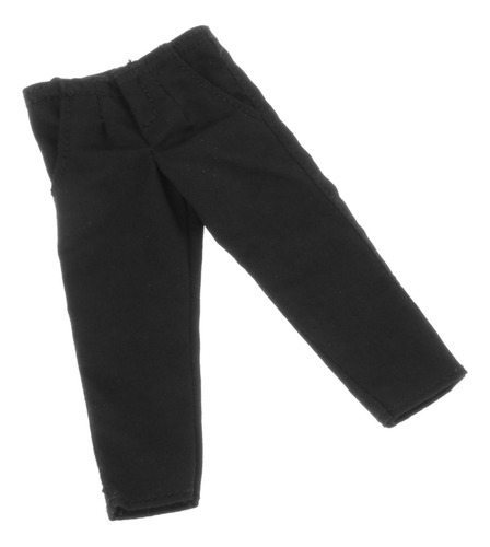 Pantalones En Miniatura Escala 1/12 Figura Masculina Negro