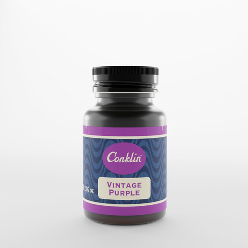 Botella De Tinta 60 Ml Púrpura Vintage Para Pluma Estilográf