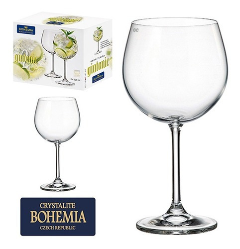 Jogo 2 Taças De Cristal Gin 620ml 4s032 - Bohemia Cor Transparente
