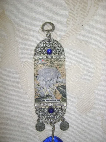 Placa Colgante Con Ojo De Horus Metal Tela , Traida De Efeso (Usado)