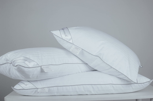 Almohada De Plumas De Ganso 100% Algodón Suave Tamaño Estánd