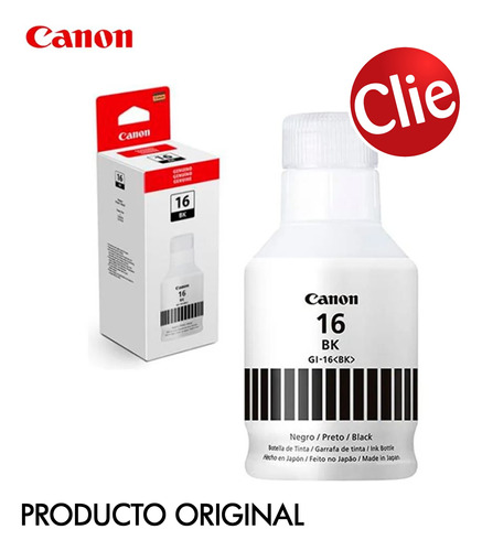 Tinta Canon Gi-16 Negra Original Gx6010 Gx7010 (170ml) C/iva