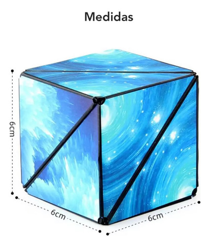 Cubo Mágico Antiestrés 72 Formas Figuras Diferente Magnético Multicolor