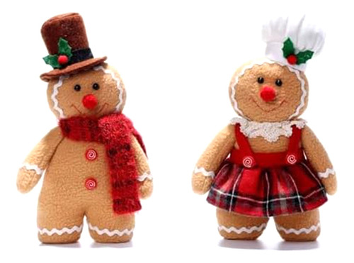 Peluche Navideño De Pan De Jengibre, Peluche De Pan De Jengi