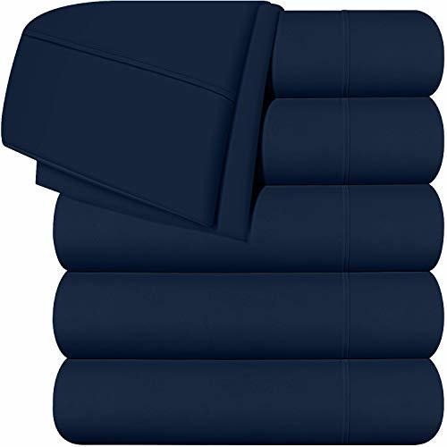 Sabana Encimera Tamaño Matrimonial 6pzs En Color Azul Marin