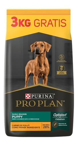 Imagen 1 de 1 de Alimento Pro Plan OptiStart Puppy para perro cachorro de raza grande sabor pollo en bolsa de 18kg