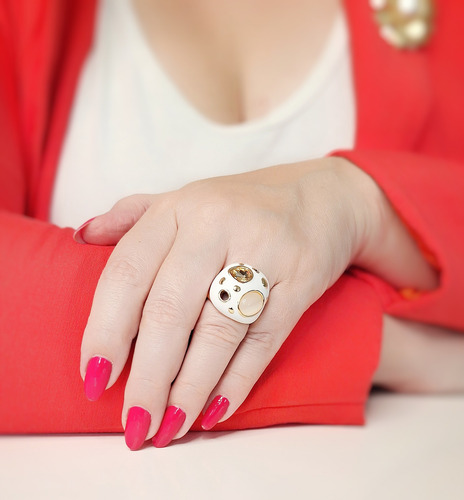 Conjunto Banhado A Ouro: Brinco + Anel Com Zircônias