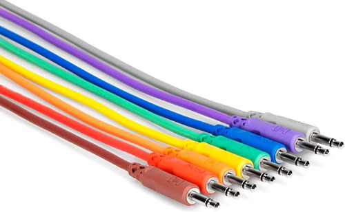 Pack 08 Cables Patch  Modular Hosa 30cm Colores