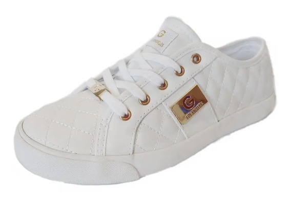 Tenis Originales Para Mujeres G by Guess Mallory6 Blancos Con Dorado -  Tiendas JR