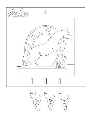 Imagen 9 de 10 de 60 Cuadros Porta Llaves Personalizado Souvenirs 15cm Mdf