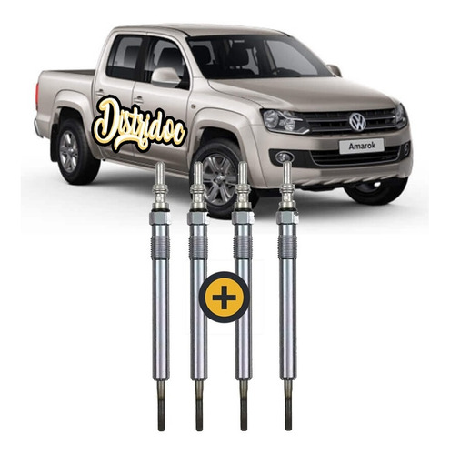 Kit X 4 Bujias Precalentamiento Hescher Vw Amarok 2.0 Tdi