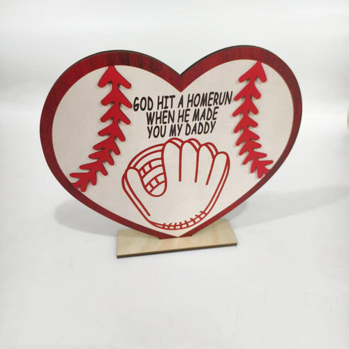 Señal De Madera De Béisbol Señal Del Día Con
