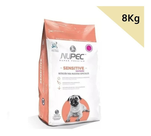 Nupec 8kg Alimento Perro Croquetas Sensitive Razas Pequeñas