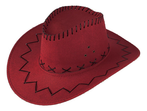 Sombrero Gorro Cowboy Aterciopelado Vaquero Cotillon Fiestas