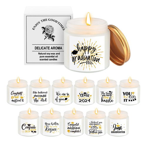 Conelist 12 Pack Graduation Gifts For Her Scented Candles S.