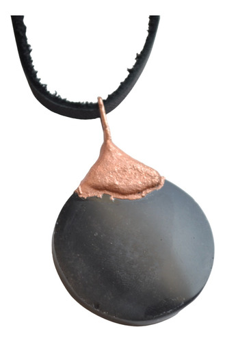  Espejo De Obsidiana Negra, Cuero, Piedras Energeticas Cod1