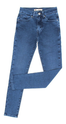 Calça Jeans Infantil Feminina Skinny Cós Alto Azul Claro 720