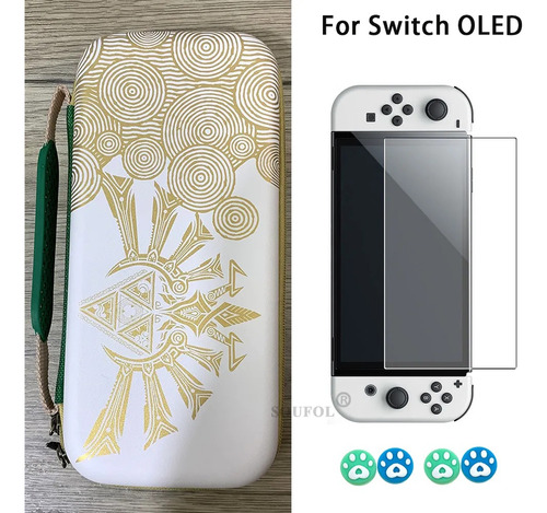 Estuche Nintendo Switch Oled Zelda+vidrio Templado+gomitas