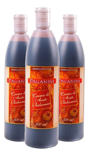 3x Crema De Aceto Balsâmico Di Modena Igp Paganini 500ml