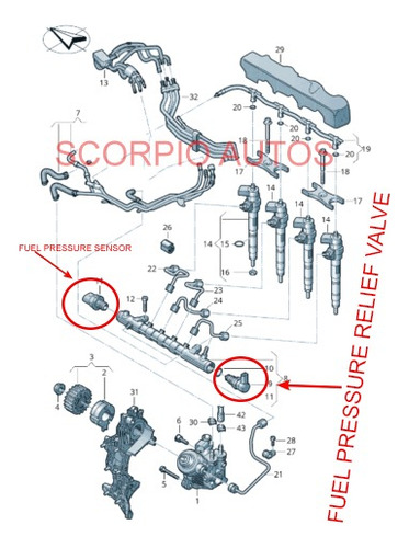 Valvula Reguladora De Presión Para Riel Vw Crafter Tdi 2.5