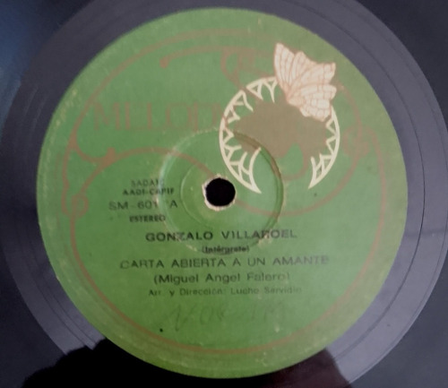 Gonzalo Villaroel- Carta Abierta A Un Amante -vinilo Simple