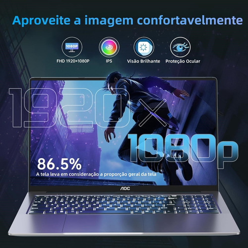 Notebook Aoc Games Amd Ryzen 7 5700u 16gb Ram 512gb 16.1''