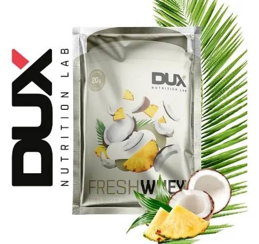 Fresh Whey Coco e Abacaxi Dux Nutrition Sachê Proteína sem Glúten 30g