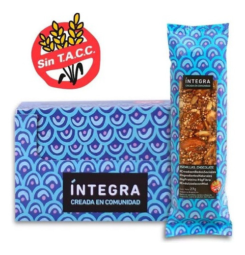 Barra Semillas Y Chocolate Integra Sin Tacc (10 Unidades)