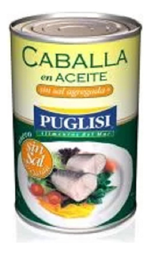 Caballa Puglisi Aceite Sin Sal 380 Grs X 5 Unidades